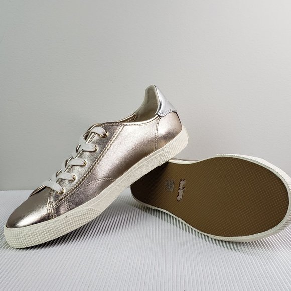 ladies metallic sneakers